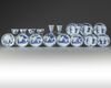 A group of eighteen Chinese blue and white vessels