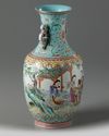 A Chinese famille rose 'musicians' vase
