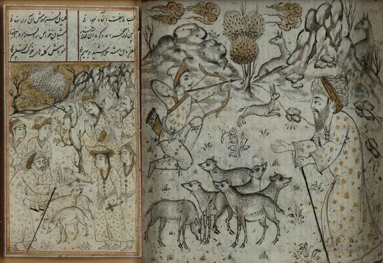 Two Persian miniatures