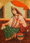 A PORTRAIT OF A LADY, IRAN. QAJAR 19TH-20TH CENTURY