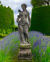 A SCULPTED LIMESTONE MODEL OF DIANA, LATE 19TH CENTURY