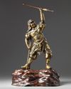 A Japanese bronze figure of a Samurai
