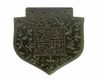 A JADE SPINACH CARVED TALISMANIC PENDANT, 17TH-18TH CENTURY