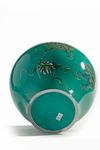 A Japanese green cloisonné vase