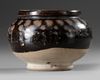 A CHINESE CIZHOU RUSSET-SPLASHED BLACK-GLAZED JAR