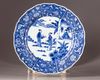 A Chinese blue and white dish