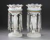 A PAIR OF PINEAPPLE CUPS IN WHITE OPALINE, NAPOLEON III PERIOD, LATE 19TH CENTURY