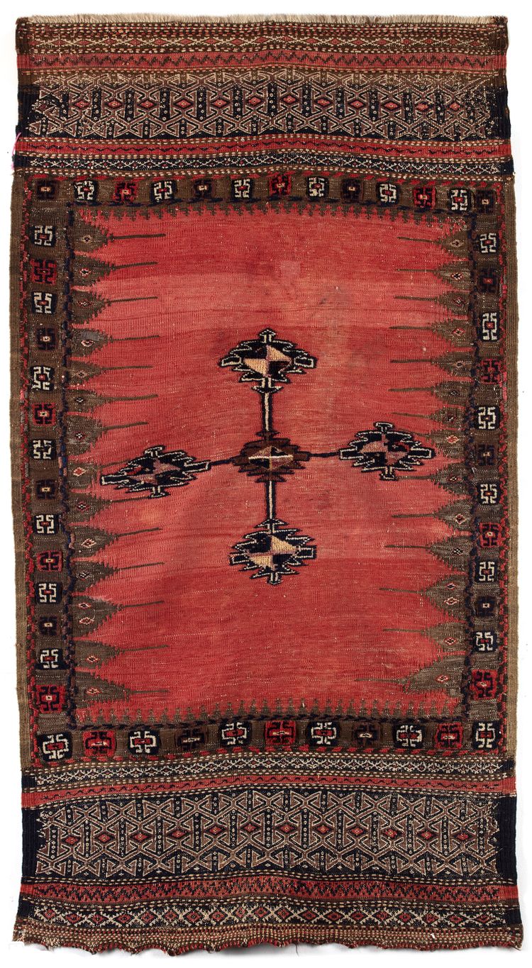 A BELUTSH RUI KORSHIN WITH SILK, BALOCHISTAN, 19TH CENTURY