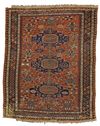 AN ANTIQUE CAUCASIAN BAKU SOUMAK FLATWEAVE