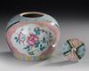 CHINESE FAMILLE ROSE POT WITH COVER, 19TH / 20TH CENTURY