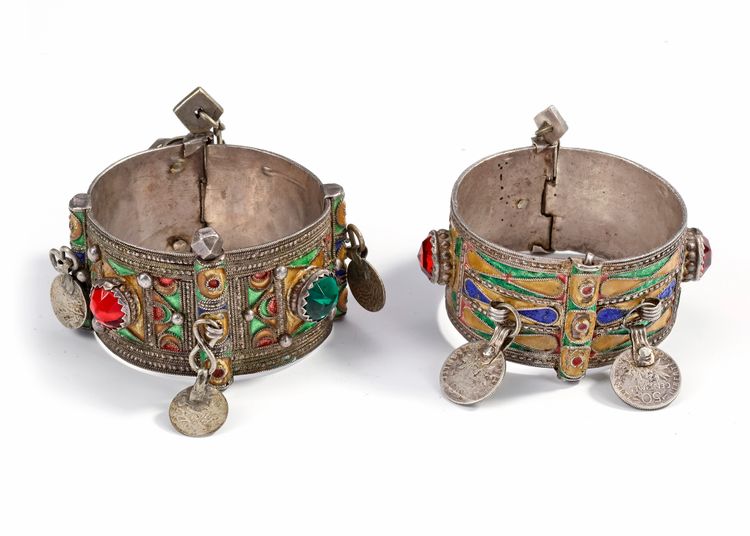 A PAIR OF SILVER BRACELETS, MOROCCO, 19TH CENTURY