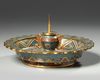 A Chinese cloisonné enamel pricket stick