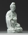 A Chinese white glazed Guanyin