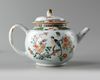 A Chinese famille verte 'bird and flower' teapot and cover