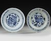 A PAIR OF CHINESE BLUE-AND-WHITE DISHES, MING DYNASTY (1368-1644)