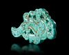 A TURQUOISE BIRD AND SERPENT PENDANT, CHINA, ZHOU PERIOD (770–256 BC)