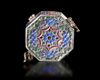 AN INDIAN ENAMELLED SILVER AMULET BOX, 19TH CENTURY