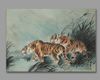 A CHINESE PAINTING DEPICTING TWO TIGERS, 19TH-20TH CENTURY
