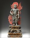 A JAPANESE WOODEN FUDO MYO-O (ACALANATHA0