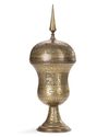 A LARGE PERSIAN BRASS INCENSE BURNER,  19TH CENTURY