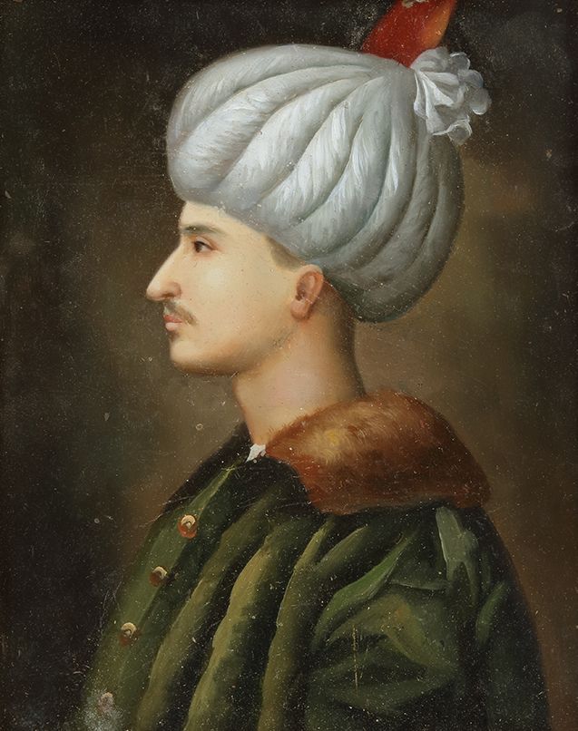 A PORTRAIT OF SULEYMAN THE MAGNIFICENT, TURKEY, 20TH CENTURY