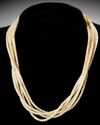 A SCHOEFFEL PEARL NECKLACE WITH 5 STRANDS AND AN 18 CARAT LOCK