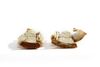 Two Chinese carved ivory figures