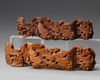 TWO CHINESE CARVED BOXWOOD BRUSH RESTS