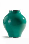 A Japanese green cloisonné vase