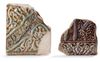 TWO KASHAN TILE SHARDS