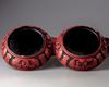 A PAIR OF CHINESE CINNABAR LACQUER BOXES, QING DYNASTY (1644-1911)
