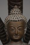 A VERY LARGE NEPALESE BRONZE SERPENT KING MUCHILINDA, FIRST HALF 20TH CENTURY