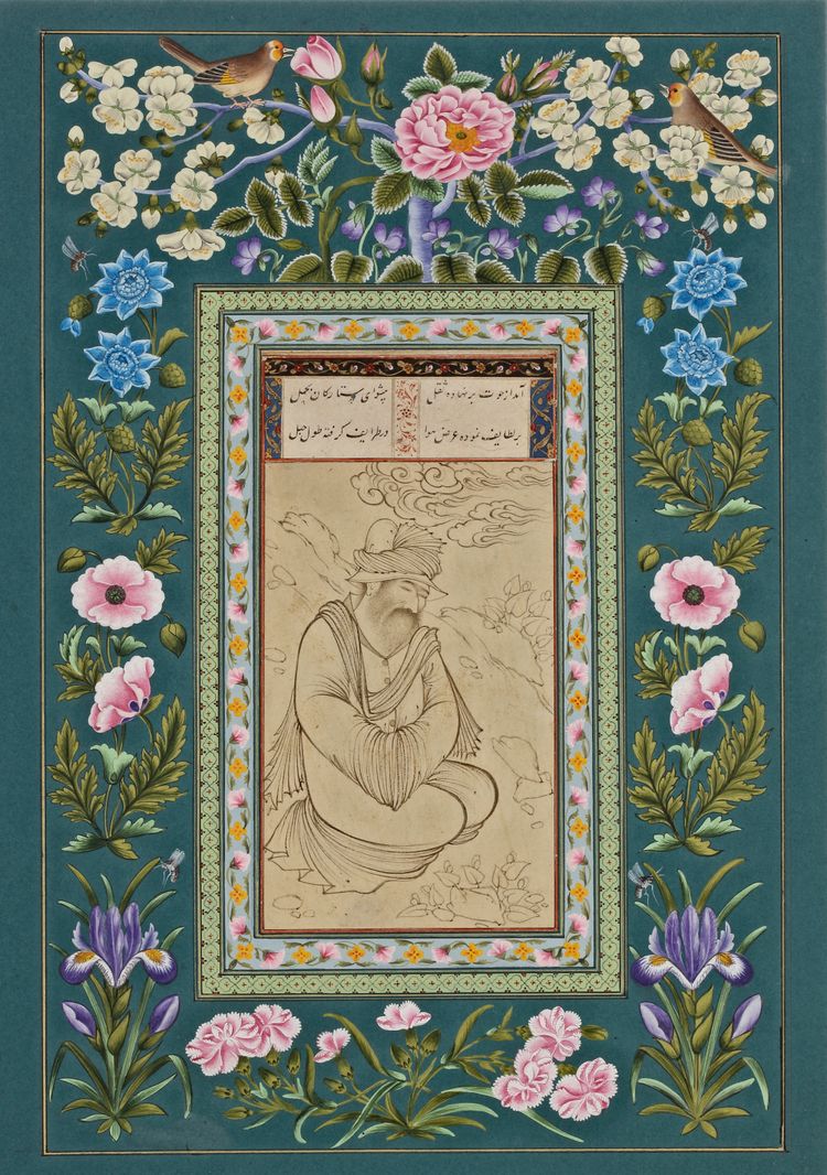 A KNEELING SAGE, PERSIA, 19TH CENTURY