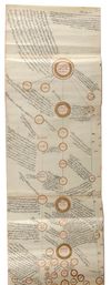 AN OTTOMAN GENEALOGICAL SCROLL (SILSILENAME) PREPARED IN THE YEAR OF THE CORONATION OF SULTAN ABDÜLMECID I (R. 1839-61), TURKEY, DATED AH 1255/1839-40 AD