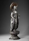 JIZO BOSATSU BRONZE FIGURE, JAPAN, 18TH CENTURY