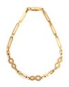 A 18 CARAT GOLD NECKLACE WITH DIAMONDS