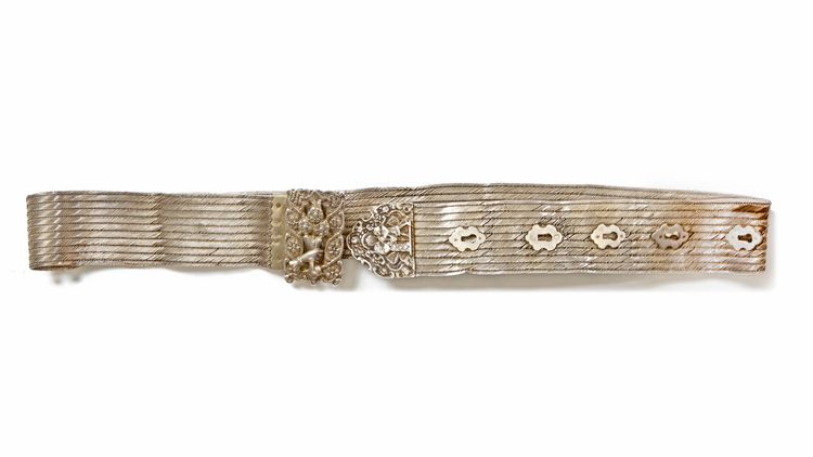 AN OTTOMAN SILVER BELT, 19TH CENTURY