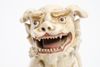 White Satsuma-ware okimono of two shishi-lions