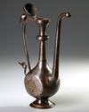 AN OTTOMAN GILT BRONZE EWER, 19TH CENTRURY