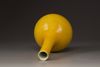 A yellow-glazed bottle vase