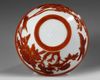A CHINESE CARVED OVERLAY GLASS 'BIRD AND FLOWERS' BOWL, CHINA, QING DYNASTY (1644-1911)