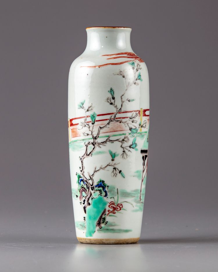 A Chinese Famille verte vase