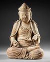 A LARGE WOODEN BUDDHA, MING DYNASTY (1368-1644)