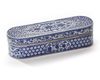 A CHINESE BLUE AND WHITE PEN BOX AND COVER FOR THE ISLAMIC MARKET, XUANDE MARK, 19TH CENTURY
