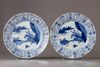 A pair of Chinese 'Joosje te paard' plates