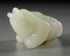 A GROUP OF CHINESE WHITE AND PALE CELADON JADE MYTHICAL BEAST CARVINGS, 20TH CENTURY