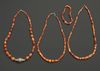 AGATE BEAD JEWELRY SET, 20TH CENTURY