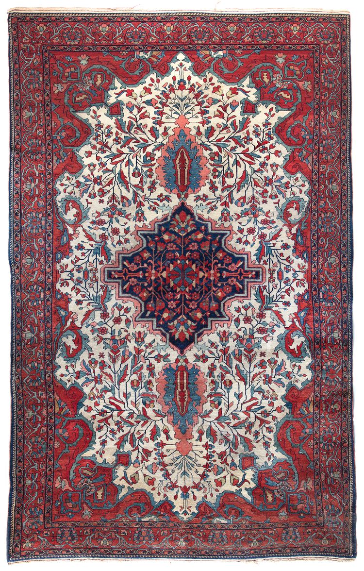 EXTREMLY FINE MISHAN MALAYER RUG, LATE 19TH CENTURY
