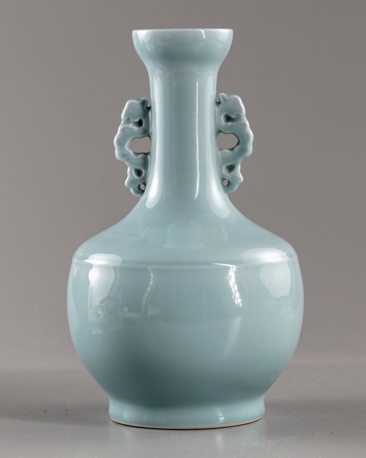 A CHINESE CELADON BOTTLE VASE