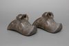 A PAIR OF SPANISH “SHOE-SHAPE” BRONZE CONQUISTADOR HORSE STIRRUPS, 1860s